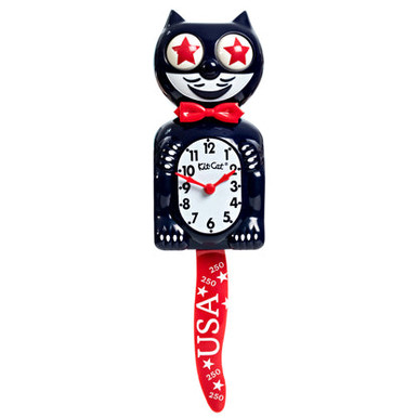 【未使用】Kit Cat Klock キット キャット クロック バーガンディー Old Glory Special Edition Kit-Cat Klock® | Lindenhaus Imports