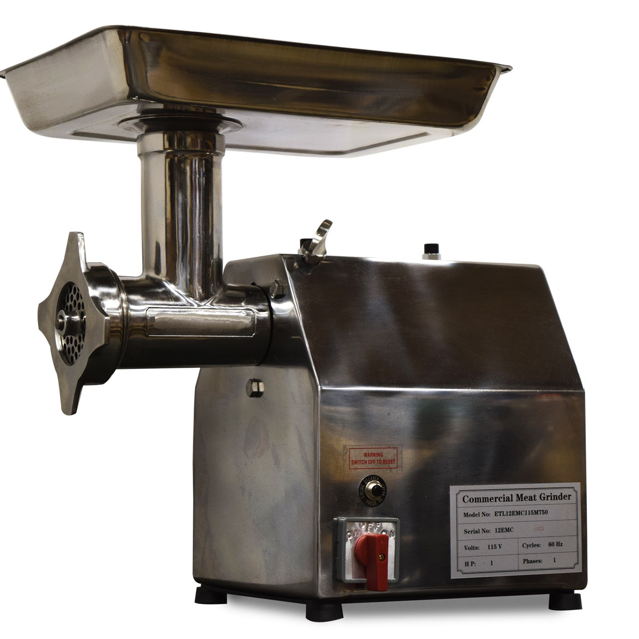 Commercial 750W Meat Grinder Stainless Steel Heavy Duty