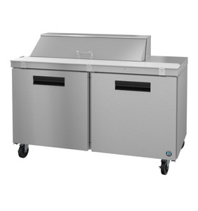 Hoshizaki SR60B-12, Refrigerator, Two Section Sandwich Prep Table, Stainless Doors