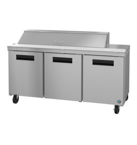 Hoshizaki SR72B-16, Refrigerator, Three Section Sandwich Prep Table, Stainless Doors