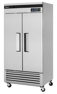 Turbo Air TSR-35SD-N Two Section Super Deluxe Series Reach-In Bottom Mount Full Door Refrigerator