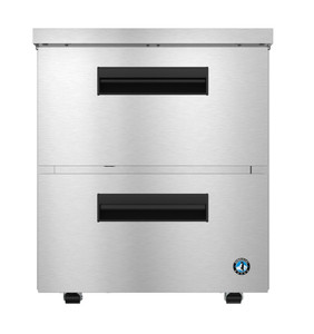 Hoshizaki UR27B-LPD2, Low Profile Refrigerator, Single Section Undercounter, Stainless Drawers