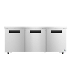 Hoshizaki UR72B-LP, Low Profile Refrigerator, Three Section Undercounter, Stainless Doors