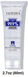 GOTDYA™ Hand Sanitizer 2.7 oz (80 ml) Travel Size 75% Alcohol GOTDYA™ Hand Sanitizer 2.7 oz (80 ml) Travel Size 75% Alcohol