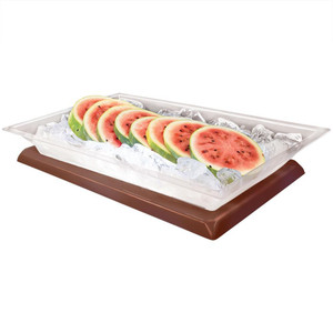 Buffet Enhancements Medium Lighted Ice Display, LED Lights, Copper Base