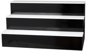 Buffet Enhancements Bar Back Riser, 3-Step, Bamboo Finish