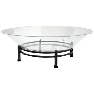 Buffet Enhancements Iron Ice Display, Wrought Iron Base W/ Acrylic Tray, Round 32", Antique Silver Buffet Enhancements Iron Ice Display, Wrought Iron Base W/ Acrylic Tray, Round 32", Antique Silver