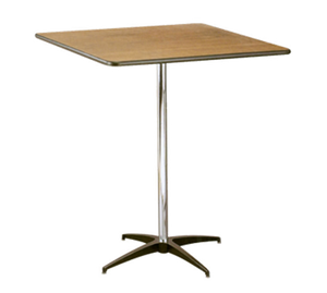 Buffet Enhancements Table, Pedestal, 30 in Square, Sealed Plywood Top, 42 in High, Minimum Quanity 10