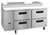 Hoshizaki PR67A-D4 Two Section Drawers Pizza Prep Table Steelheart Series Refrigerator