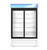 Hoshizaki RM-45-SD-HC-WHT, Refrigerator, Two Section Glass Door Merchandiser  White Exterior