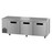 Hoshizaki ULR93B, Side Mount Refrigerator, Three Section Undercounter, Stainless Doors
