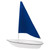 Buffet Enhancements 010SBOAT Jumbo Iced Seafood Sailboat Food Display, White Hull with Blue Fabric Sail