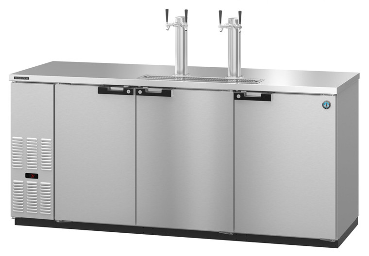 Hoshizaki DD80-S, Refrigerator, Three Section, Stainless Steel Back Bar Direct Draw, Solid Doors