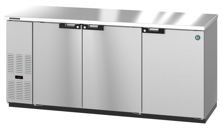 Hoshizaki BB80-S, Refrigerator, Three Section, Stainless Steel Back Bar Back Bar, Solid Doors