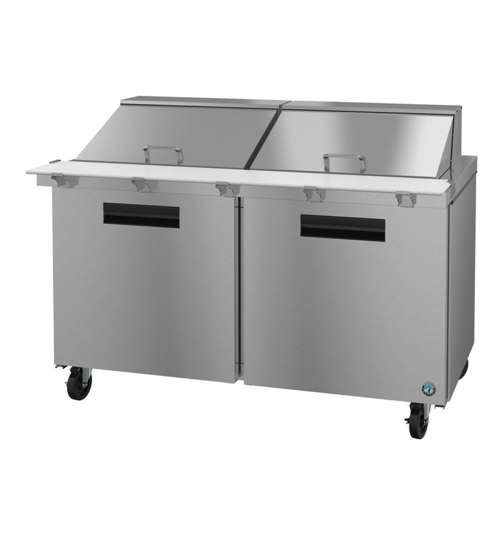Hoshizaki SR60B-24M, Refrigerator, Two Section Mega Top Prep Table, Stainless Doors