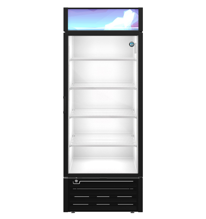 Hoshizaki RM-26-HC-BLK, Refrigerator, Single Section Glass Door Merchandiser  Black Exterior
