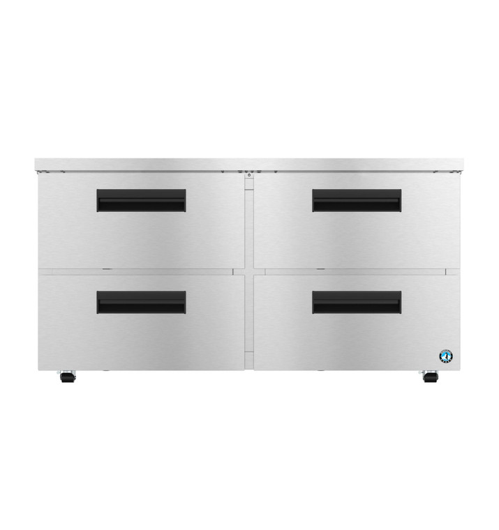 Hoshizaki UR60B-LPD4, Low Profile Refrigerator, Two Section Undercounter, Stainless Drawers