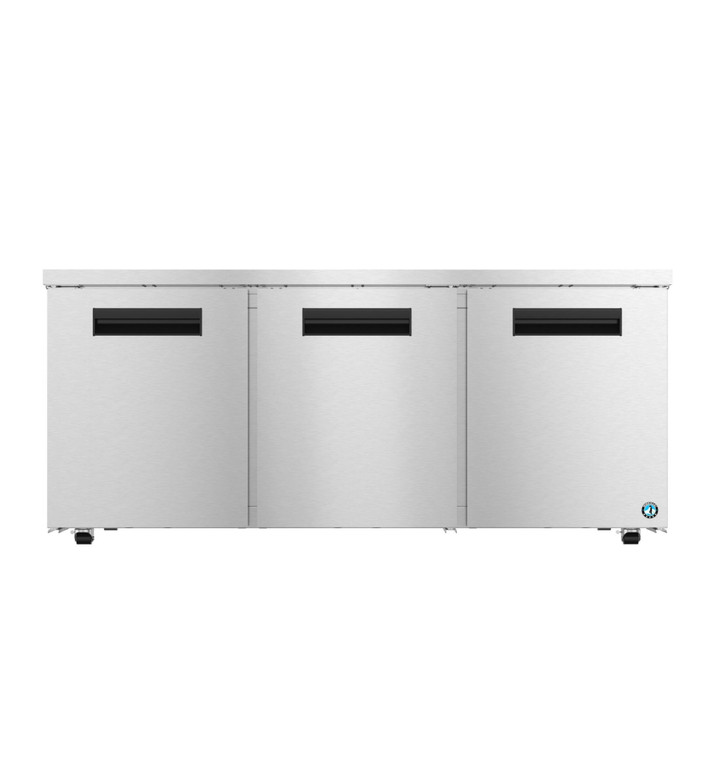 Hoshizaki UR72B-LP, Low Profile Refrigerator, Three Section Undercounter, Stainless Doors