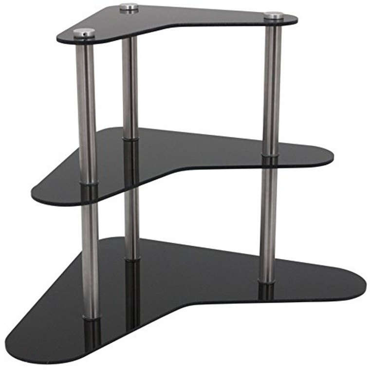 Buffet Enhancements Winged Triple Tier Riser 36 in, Black