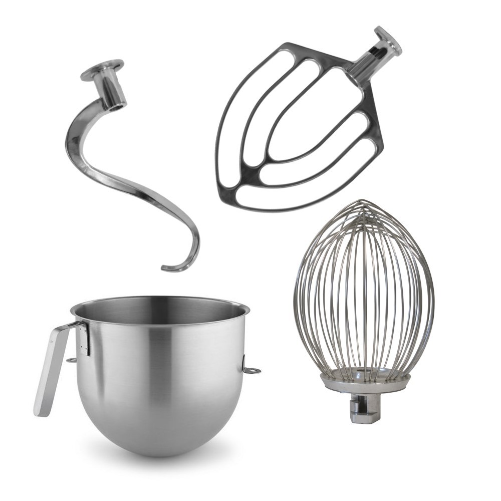 GorillaRock Food Mixer, Commercial Planetary Mixer with Dough Hook, Wire  Whip & Beater