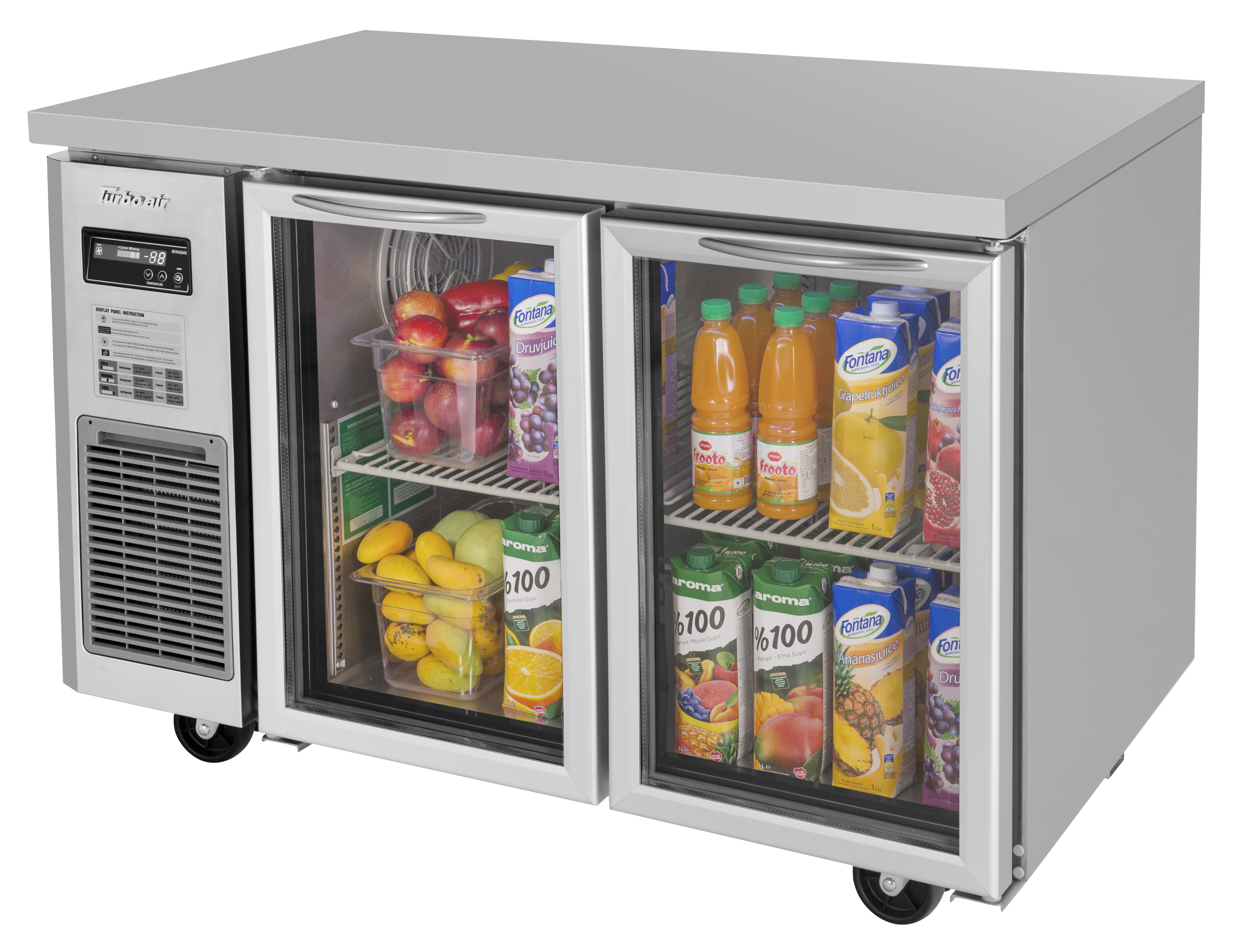 Turbo Air JUR-48-G-N One Section J Series Glass Door Undercounter