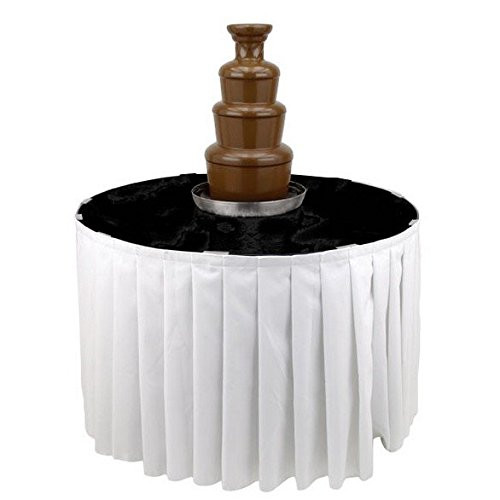 Buffet Enhancements Chocolate Fountain Table, Laminate Finish, 48 in Dia, Black Pro Restaurant