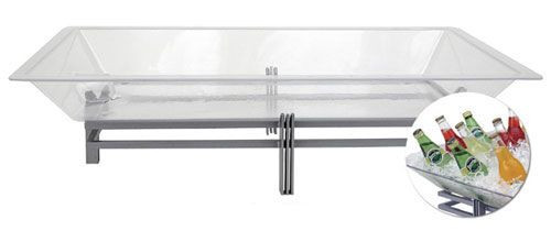 Buffet Enhancements Ice Display Tray, Acrylic Tray With Drain, Medium, 36  X 24 - Pro Restaurant Equipment