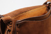 Brown Leather Hand Stitched Purse Open pockets