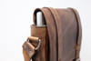 Leather Over the Shoulder Side view back of bag