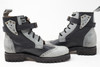 Women's Black & Gray Handmade Leather Boots *Gunslinger* - Made to Order