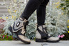 Women's Black & Gray Handmade Leather Boots *Gunslinger* - Made to Order