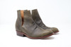 V Cut Leather Boot