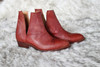 V Cut Leather Boot
