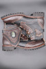 Women's Black and Tobacco Brown Handmade Leather Boots *Gunslinger*- Made to Order