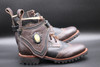 Women's Black and Tobacco Brown Handmade Leather Boots *Gunslinger*- Made to Order