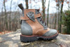 Women's Gray and Beige Handmade Leather Boots *Gunslinger*- Made to Order