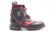 Women's Black and Red Handmade Leather Boots *Gunslinger*- Made to Order