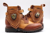Men's Brown and Yellow Handmade Leather Boots *Gunslinger*- Made to Order