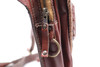 Aventurera Leather Utility Belt Bag  Brown side open view