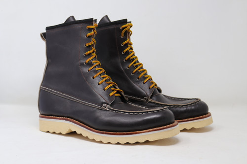 Classic Moc Toe Leather Boots - Brown