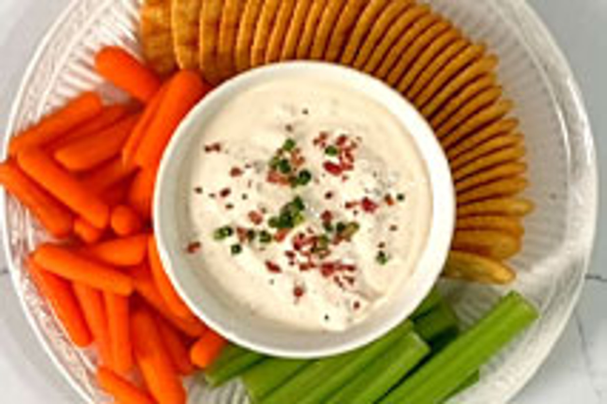 Bourbon Bacon Dip + Veggies