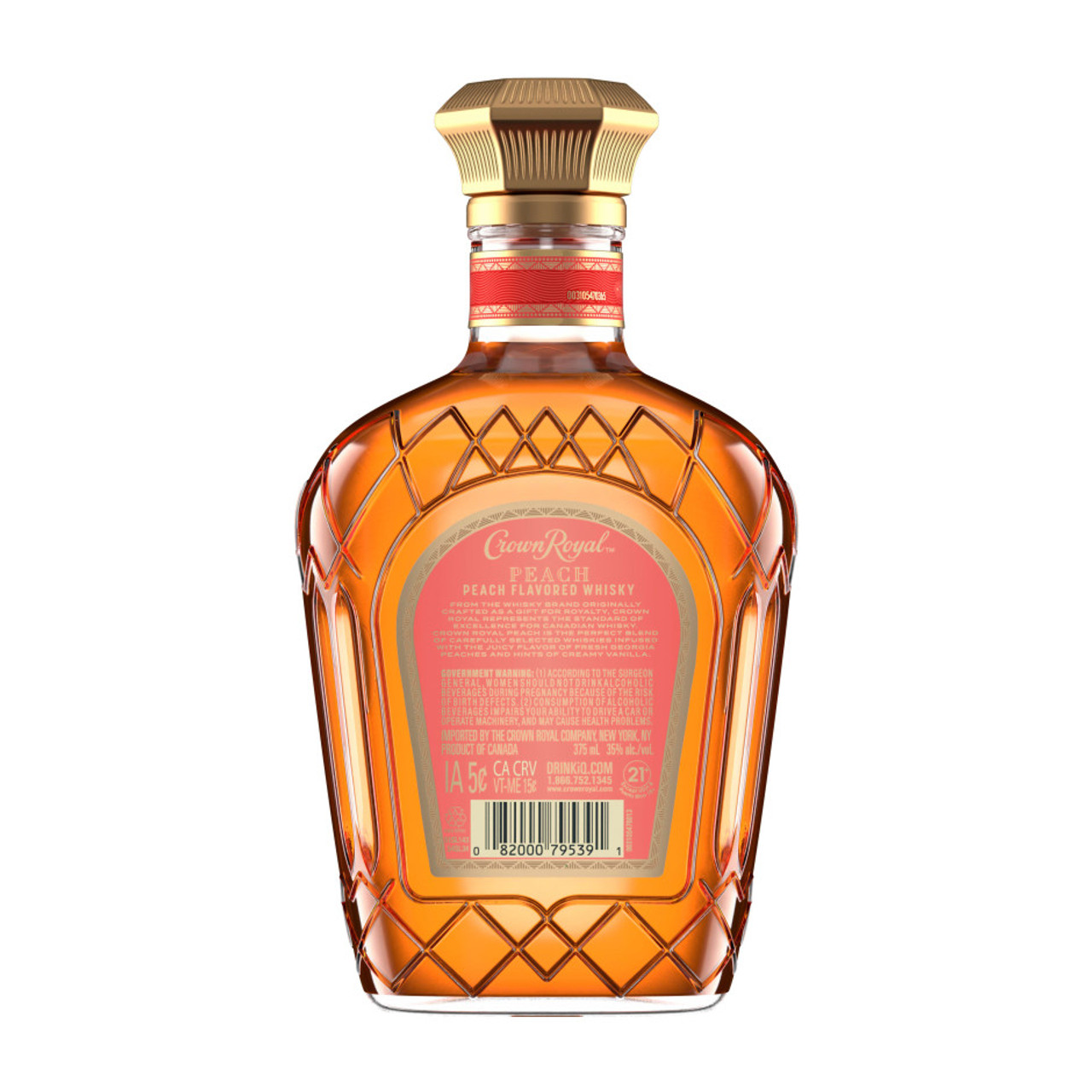 Crown  Peach   クラウンローヤル　ウィスキー ピーチ味 Crown Royal Peach Flavored Whisky - 750 Ml - vons