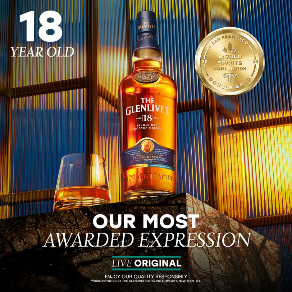 The Glenlivet 18 Year Old Single Malt Scotch Whisky