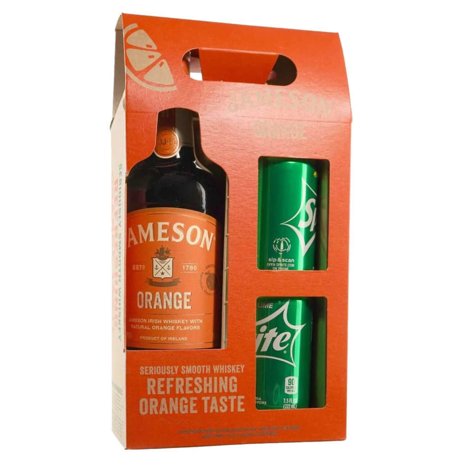 Jameson Orange Irish Whiskey with Two Sprite Cans