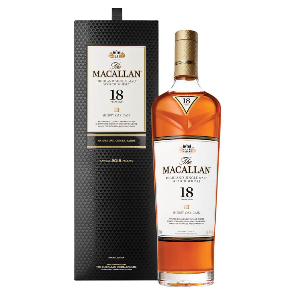 Macallan Sherry Oak 18 Year Scotch