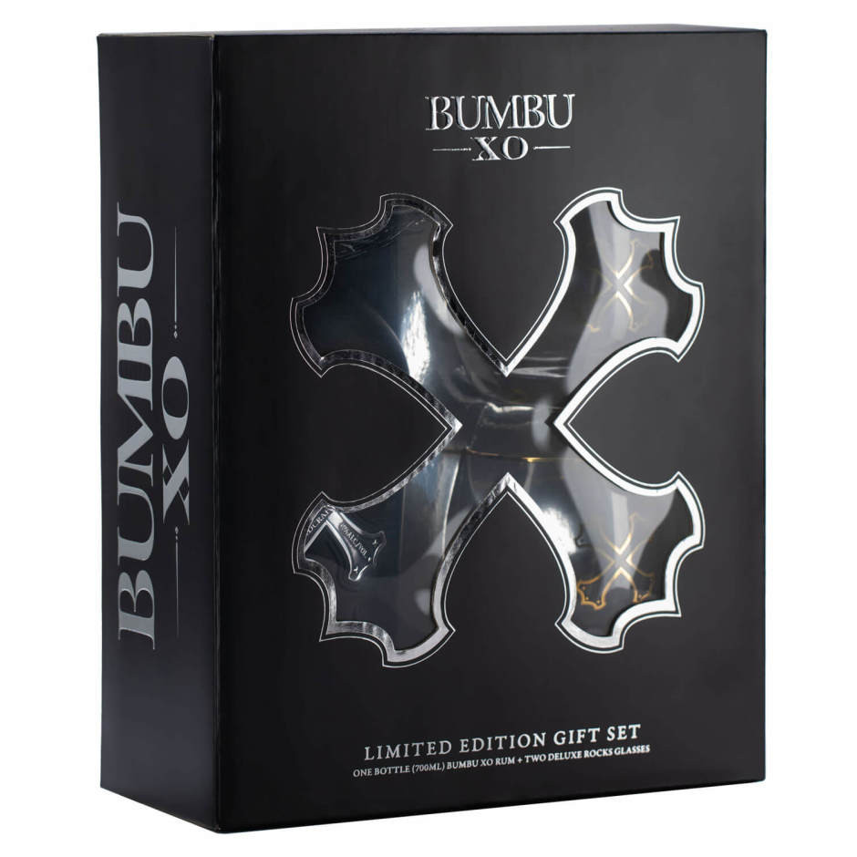 Bumbu XO Rum with Rock Glasses
