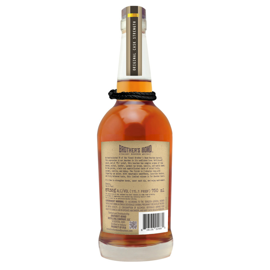 Brother's Bond Original Cask Strength Straight Bourbon Whiskey