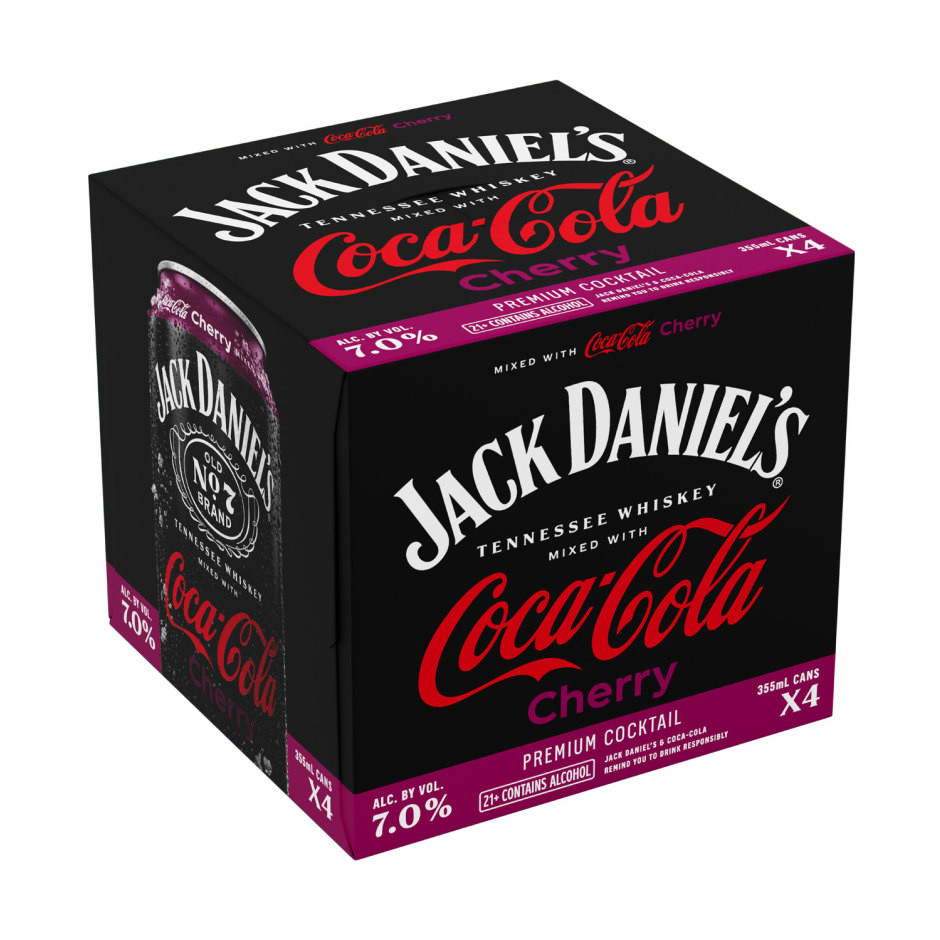 Jack Daniel's Coca-Cola Cherry Whiskey Cocktails