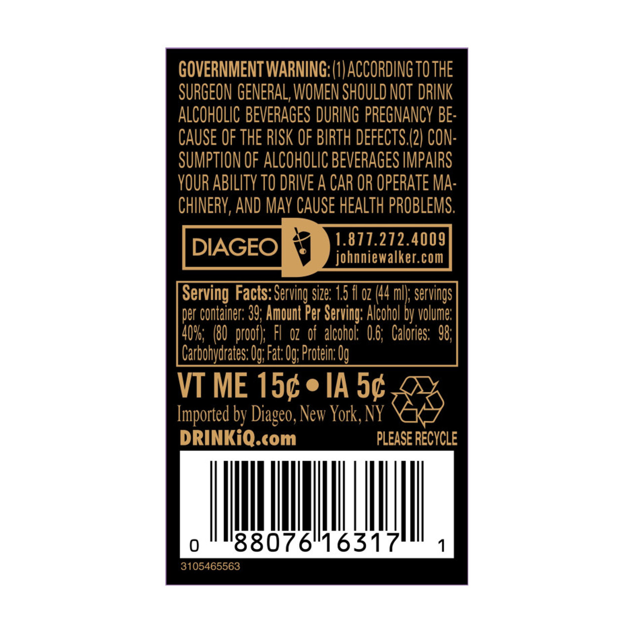 Johnnie Walker Black Label Scotch