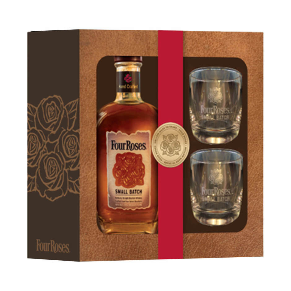 Four Roses Small Batch Kentucky Bourbon with Glasses